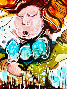 The Mad Hatter - Alcohol Ink Painting on Yupo Paper