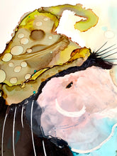 Load image into Gallery viewer, Forest Creature - Alcohol Ink Painting on Yupo Paper
