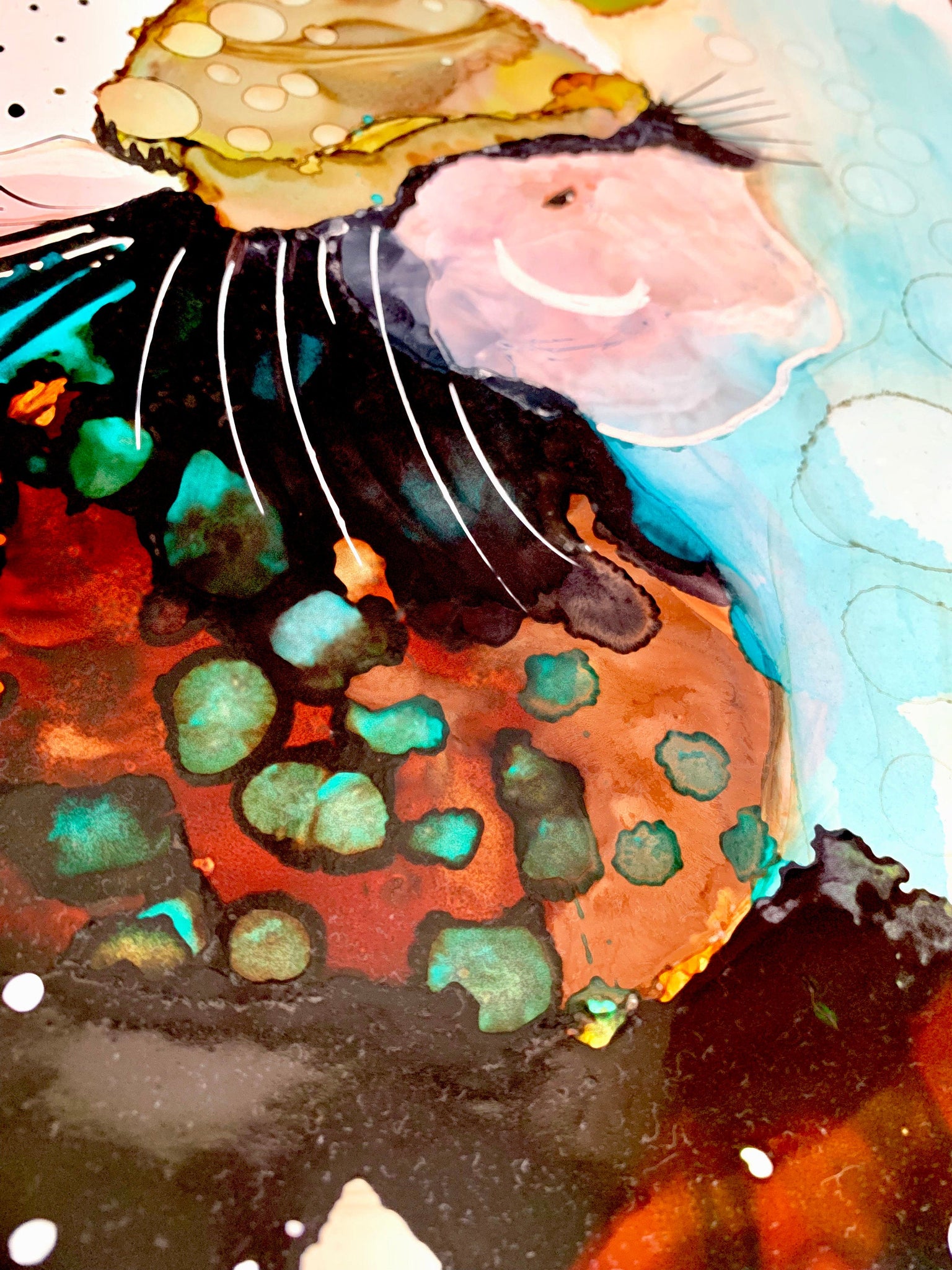 Piece of nature - Alcohol Ink Painting on Yupo Paper – didART studio