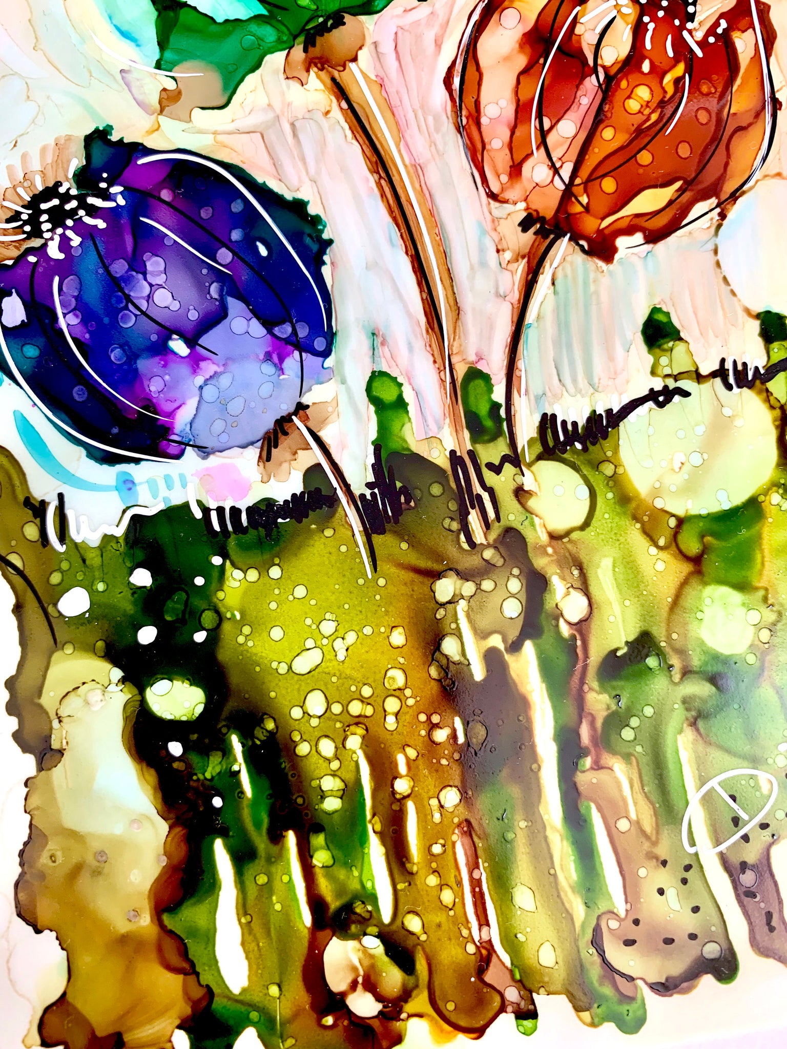 Go where you feel the most alive - Alcohol Ink Painting on Yupo Paper –  didART studio