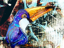 Load image into Gallery viewer, Guinness time? Let&#39;s ask the toucan - Print of original Alcohol Ink Painting
