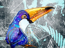 Load image into Gallery viewer, Guinness time? Let&#39;s ask the toucan - Print of original Alcohol Ink Painting
