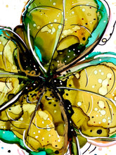 Load image into Gallery viewer, Mysterious clover - Alcohol Ink Painting on Yupo Paper

