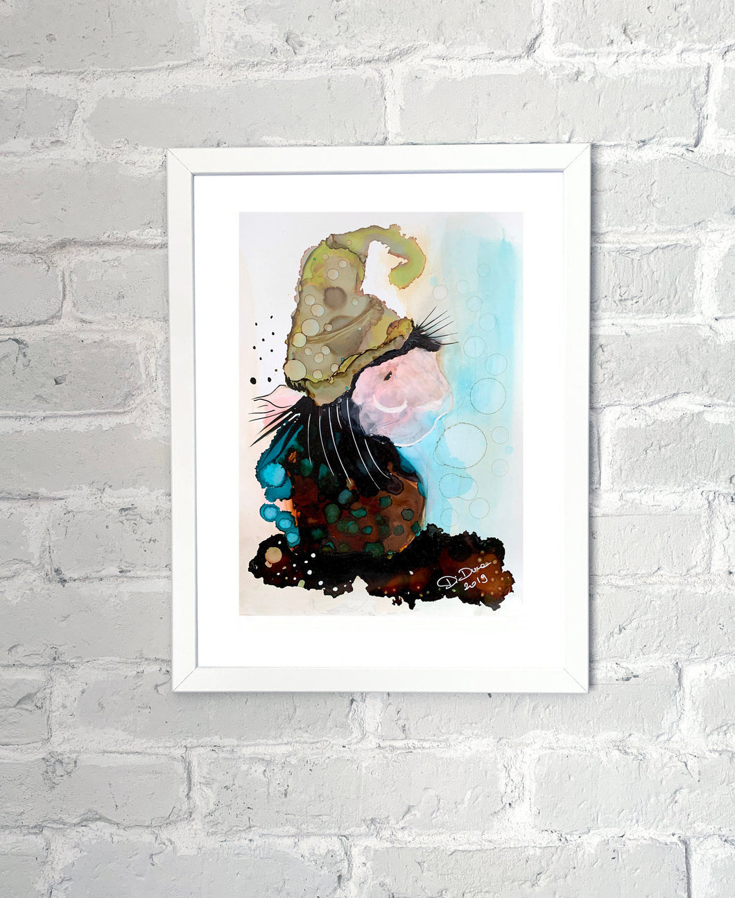 Forest Creature - Alcohol Ink Painting on Yupo Paper