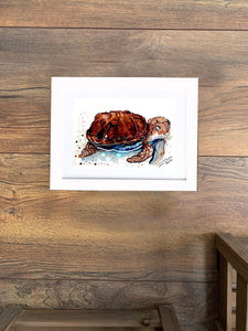 Bizarre turtle - Alcohol Ink Painting on Yupo Paper