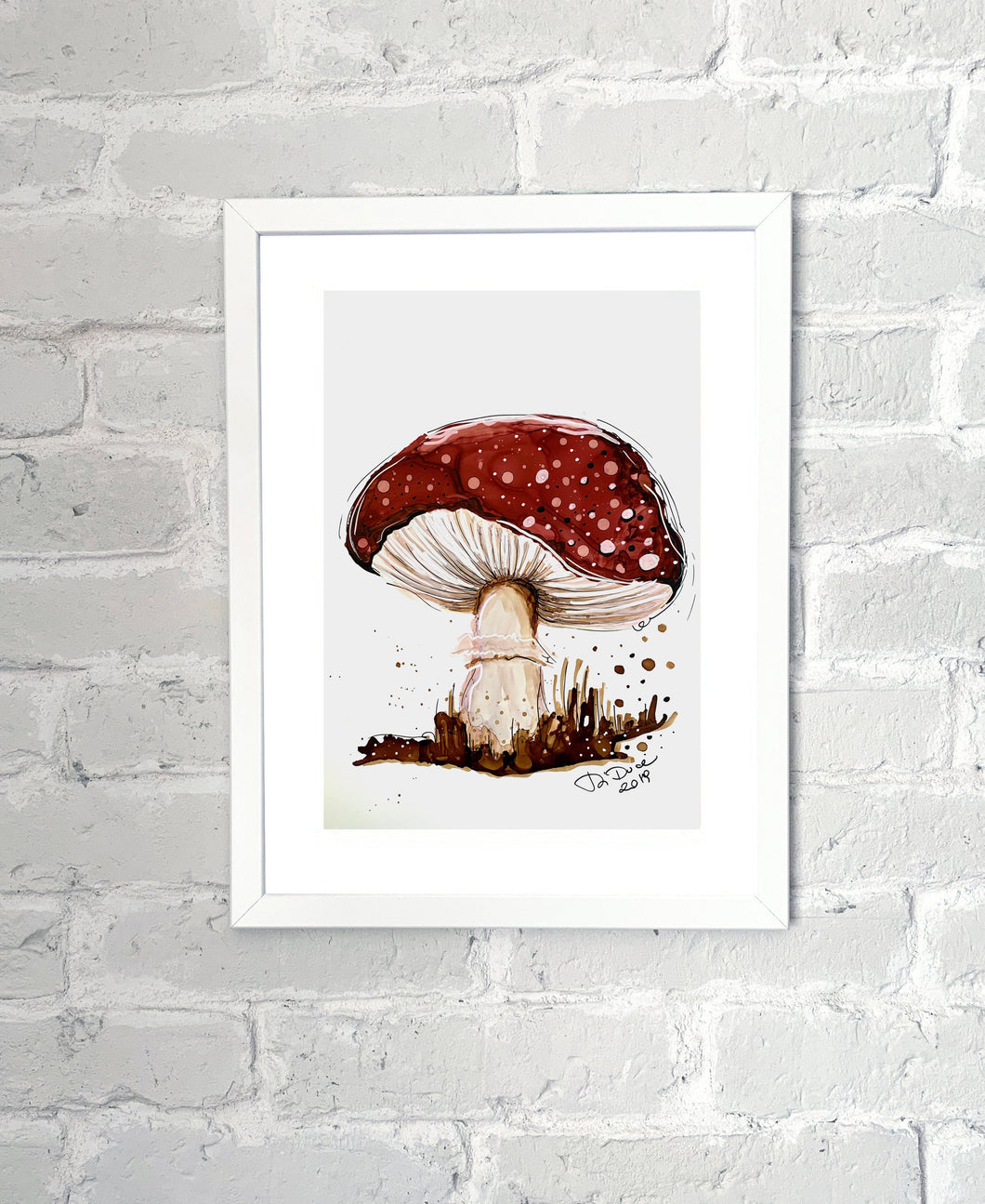 Mysterious toadstool - Alcohol Ink Painting on Yupo Paper