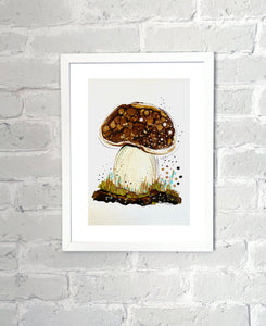 Mr Wild mushroom - Alcohol Ink Painting on Yupo Paper