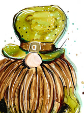 Load image into Gallery viewer, Irish Leprechaun - Alcohol Ink Painting on Yupo Paper
