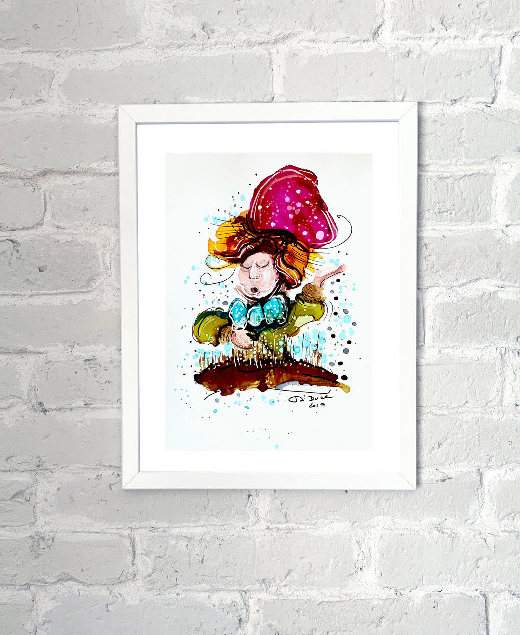 The Mad Hatter - Alcohol Ink Painting on Yupo Paper