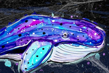 Load image into Gallery viewer, Magical Whale - Print of original Alcohol Ink Painting
