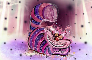 the Cheshire Cat - Print of original Alcohol Ink Painting
