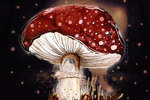 Mysterious toadstool - Print of original Alcohol Ink Painting