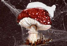 Load image into Gallery viewer, Mysterious toadstool - Print of original Alcohol Ink Painting
