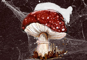 Mysterious toadstool - Print of original Alcohol Ink Painting