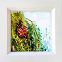 Load image into Gallery viewer, Lucky ladybug - glass paint art
