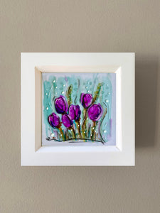 Magical Tulips - glass paint art