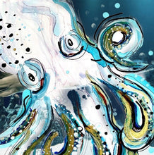 Load image into Gallery viewer, Wild octopus - Print of original Alcohol Ink Painting
